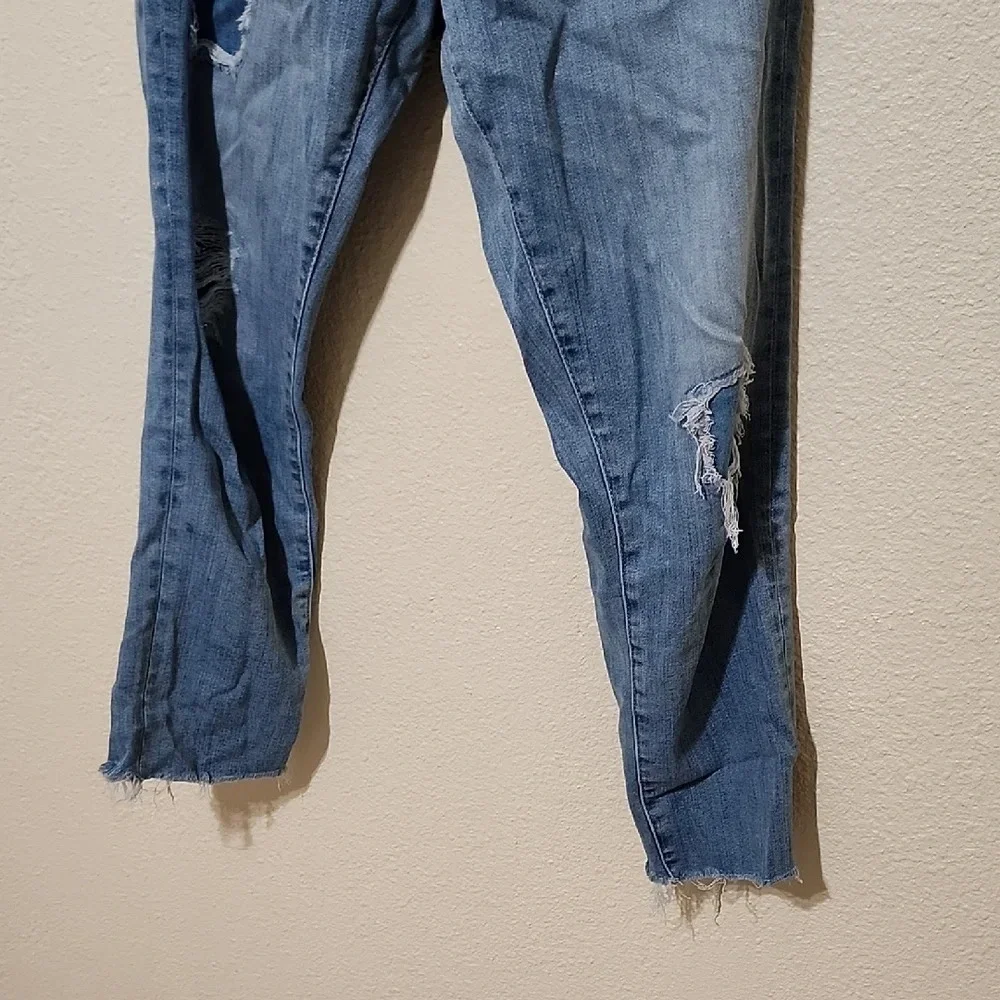 Ag Adriano Goldschmied Blue Skinny Jeans with Distressed Detailing - Picture 5 of 10